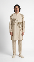 Gond Tiger Kurta Men front model view
