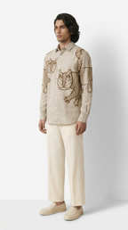 Gond Tiger Shirt Men side model view