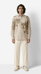 Gond Tiger Shirt Men front model view