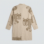 Gond Tiger Kurta Set flat kurta back view