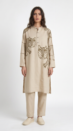 Gond Tiger Kurta Women front model view