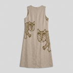 Gond Tiger Dress flat back view