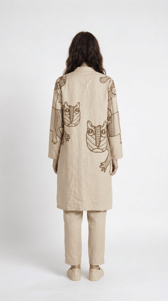 Gond Tiger Kurta Set Women - Naymish Designs