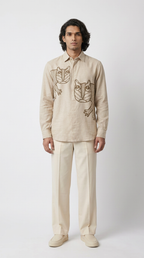 Gond Tiger Shirt Men front model view