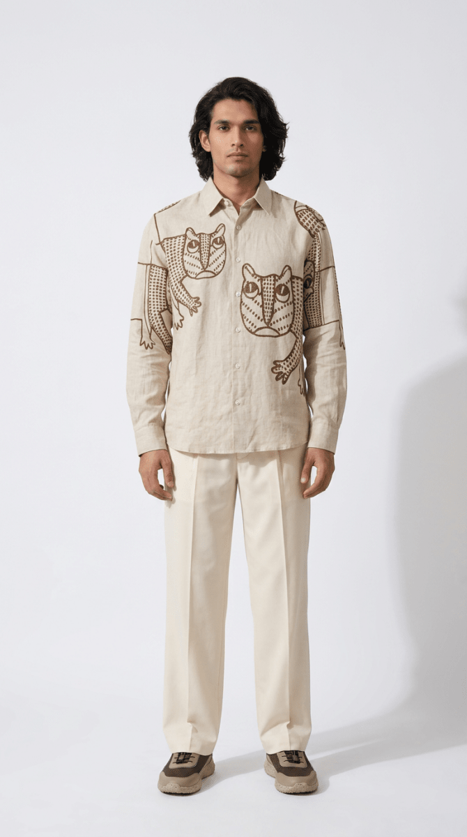Gond Tiger Shirt Men - Naymish Designs