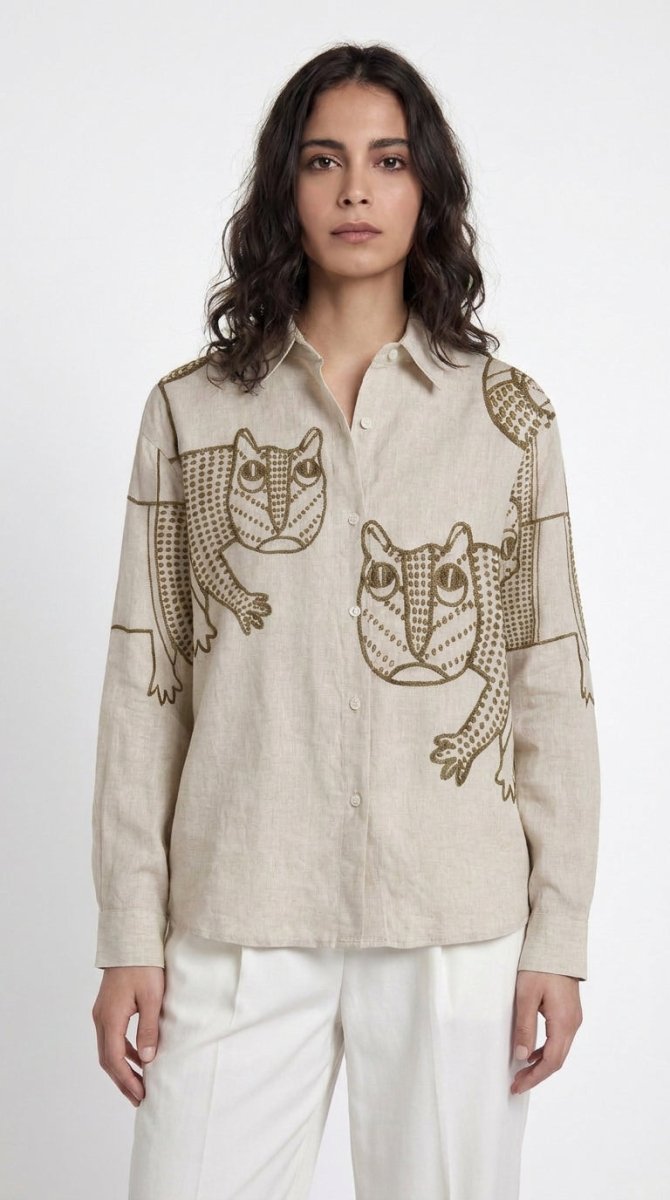 Gond Tiger Shirt Women - Naymish Designs