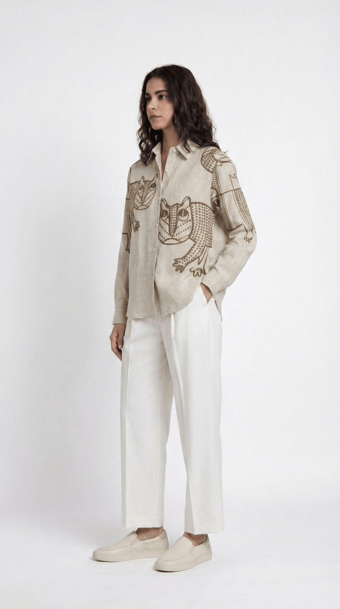 Gond Tiger Shirt Women - Naymish Designs