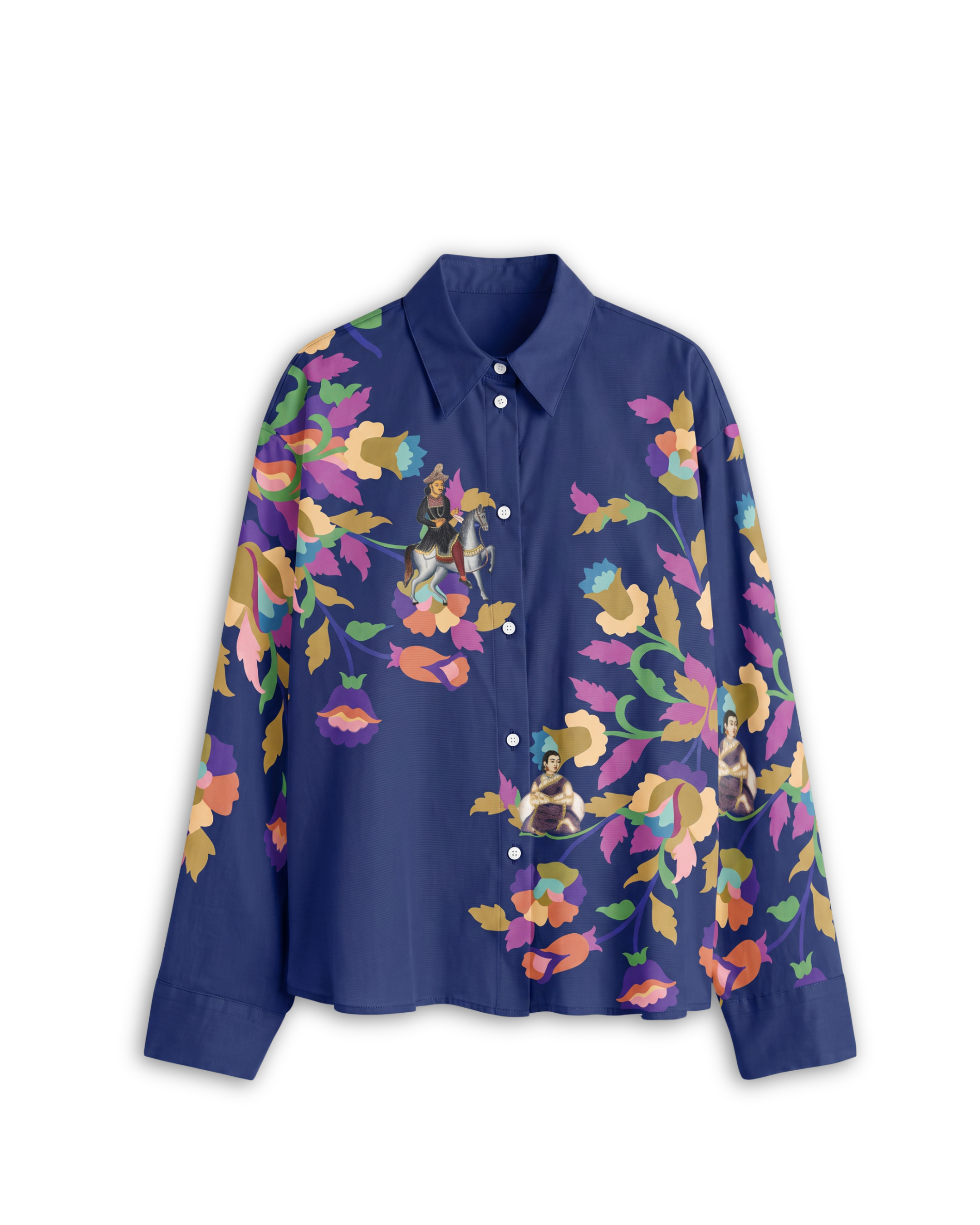 Kalighat Floral Graffit Shirt Men