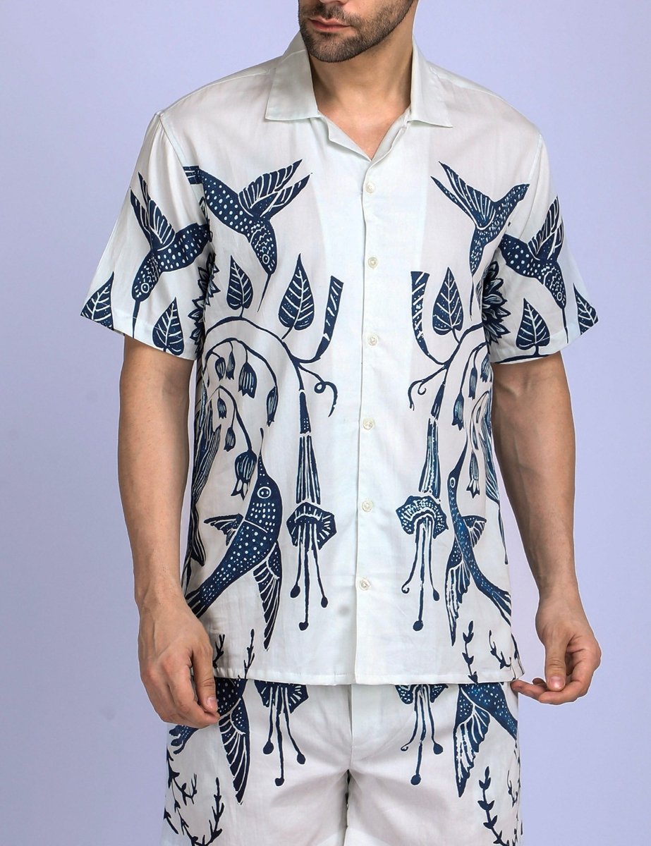 Hummingway White Luxury Shirts for Men - Naymish Designs