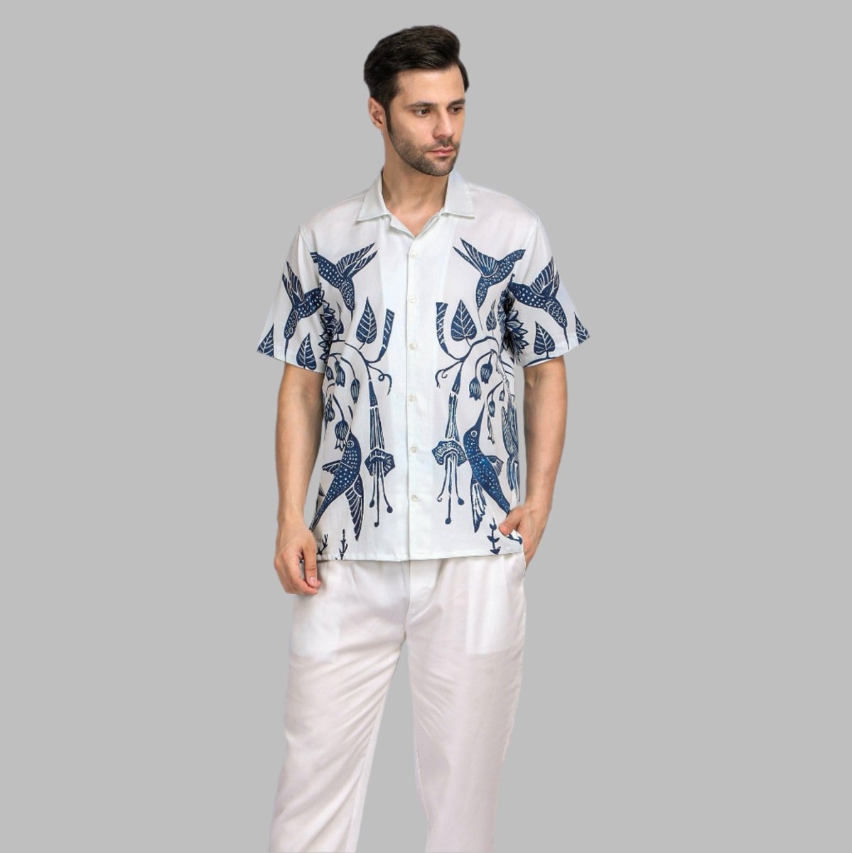 Hummingway White Luxury Shirts for Men - Naymish Designs