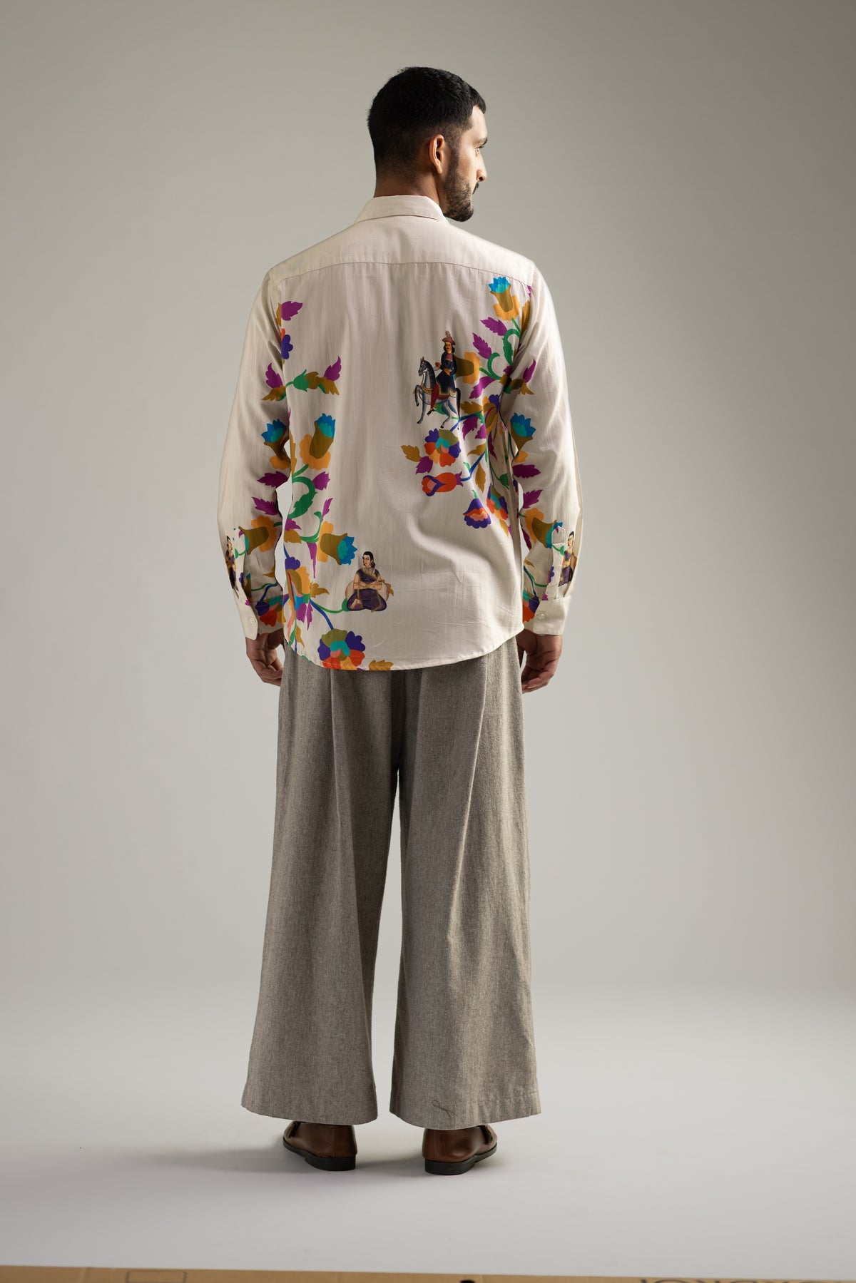Kalighat Ensemble Shirt - Men - Off White - Giza Cotton
