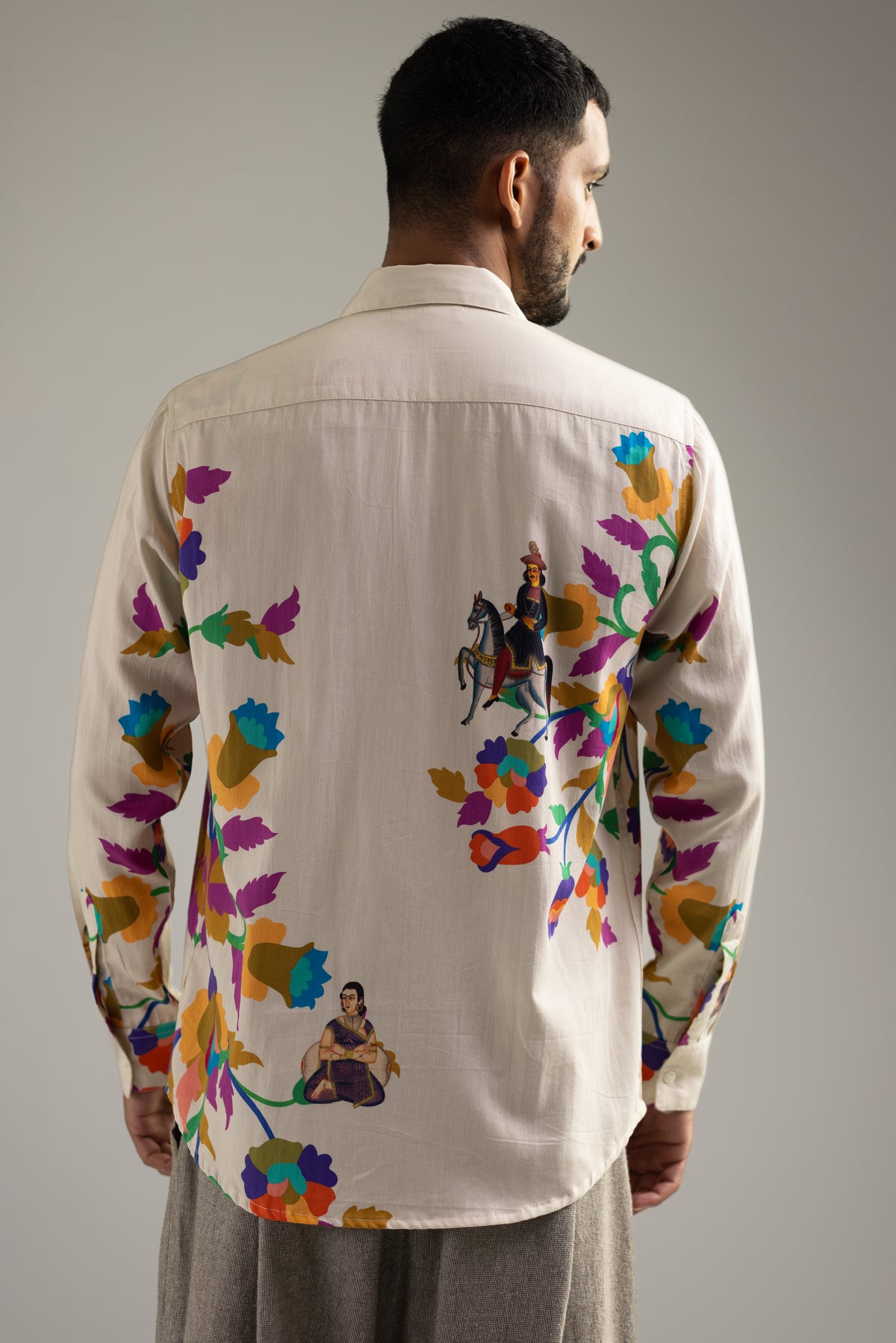 Kalighat Ensemble Shirt - Men - Off White - Giza Cotton