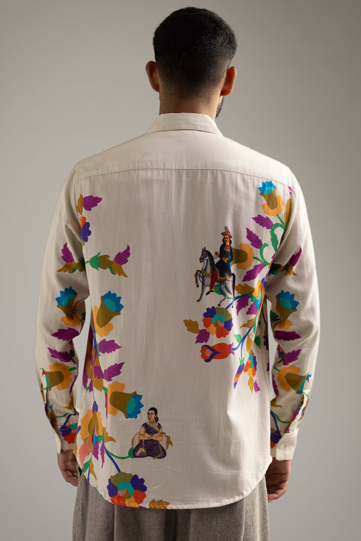 Kalighat Ensemble Shirt - Men - Off White - Giza Cotton