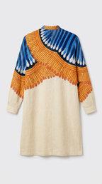 Kalighat Fire Kurta Women flat back