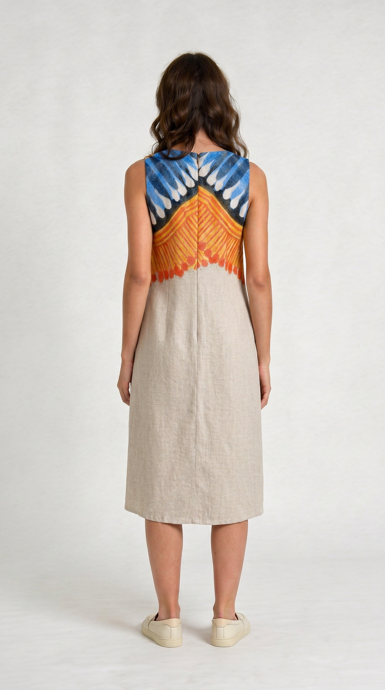 Kalighat Fire Dress Women back view
