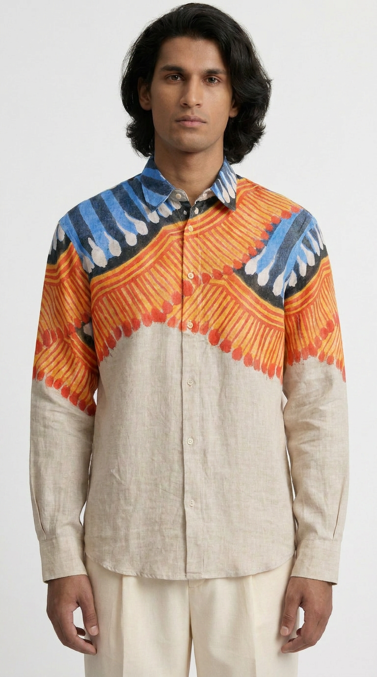 Kalighat Fire Shirt Men front view