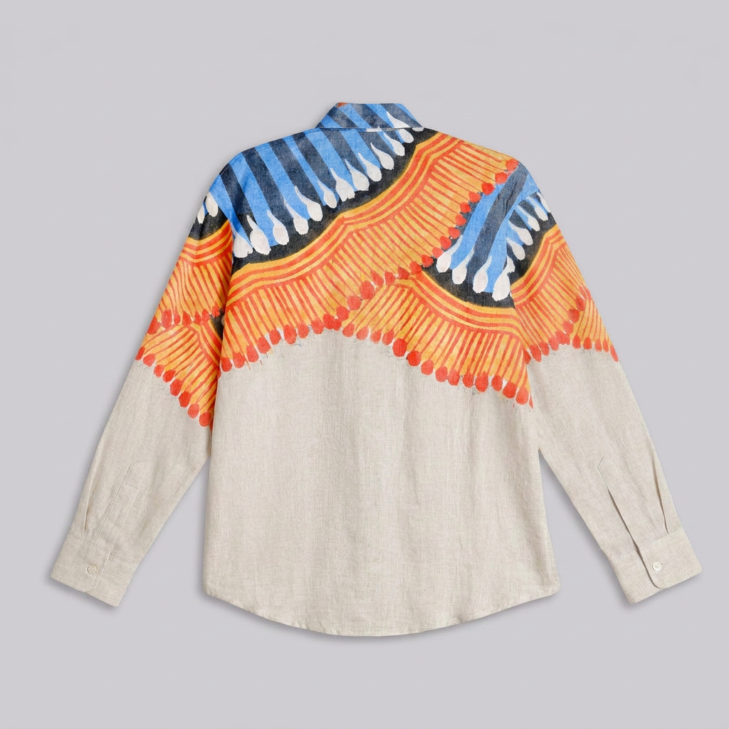 Kalighat Fire Shirt Men flat back