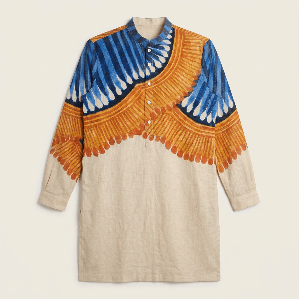 Kalighat Fire Kurta Men - Naymish Designs