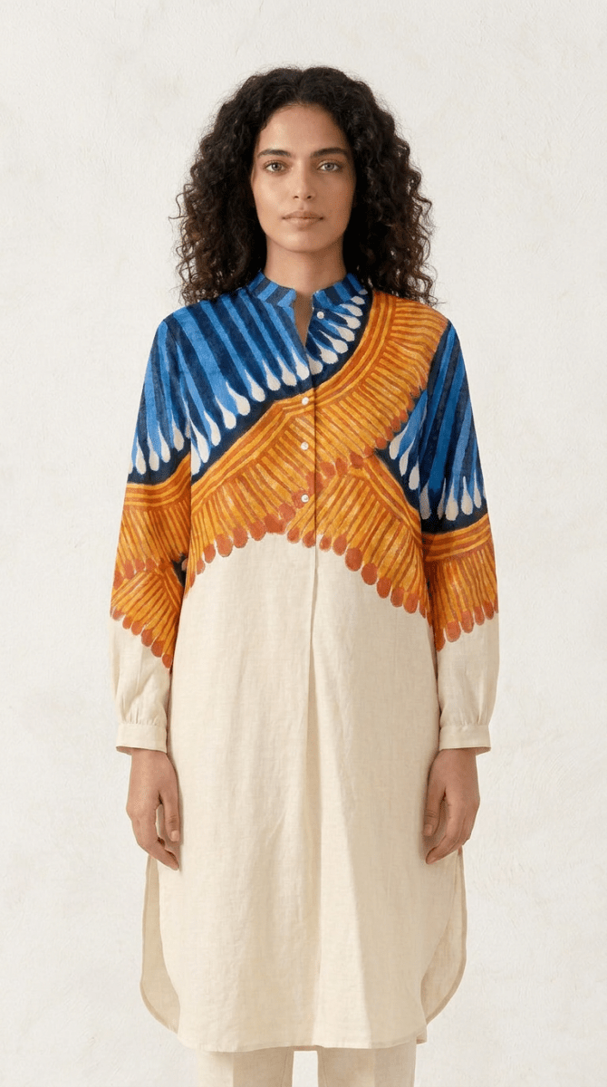 Kalighat Fire Kurta Women - Naymish Designs