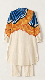 Kalighat Fire Kurta Set Women flat back