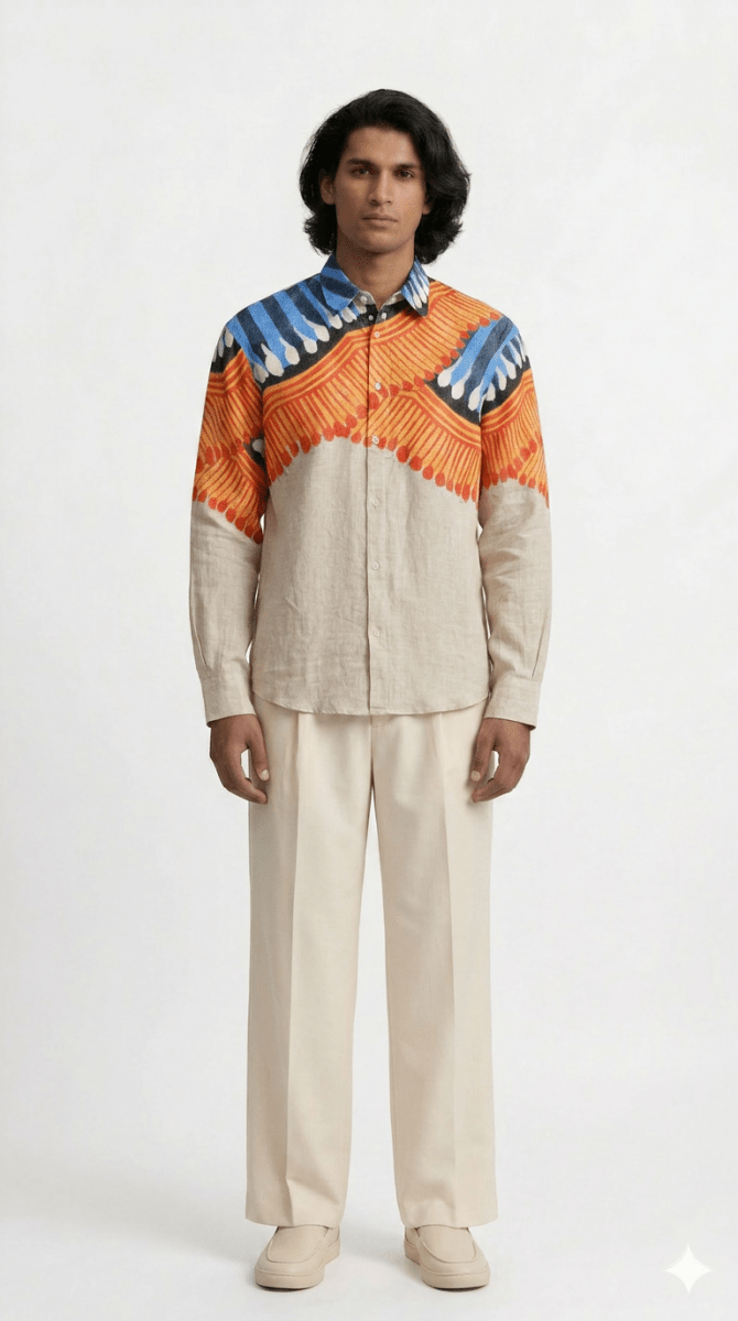 Kalighat Fire Shirt Men - Naymish Designs