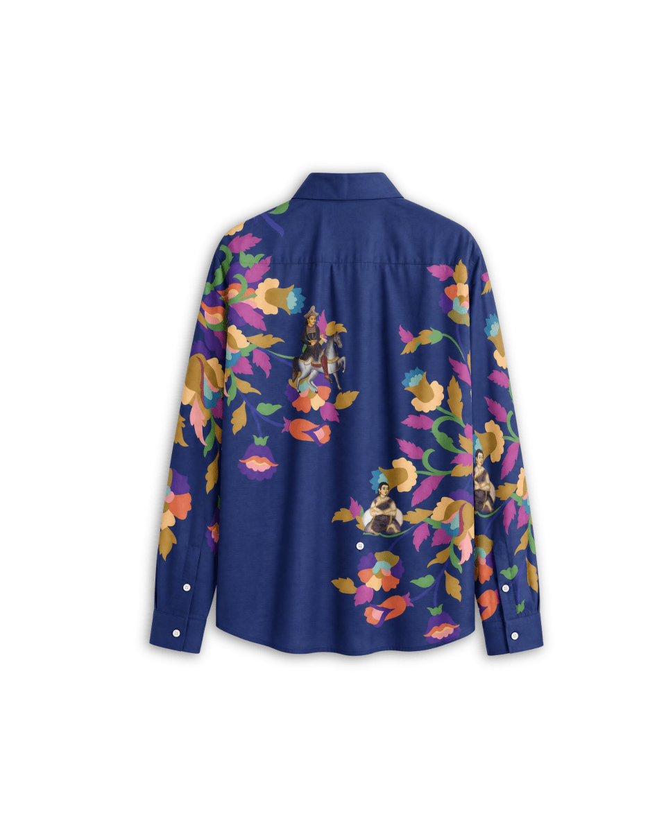 Kalighat Floral Graffit Shirt Women - Naymish Designs
