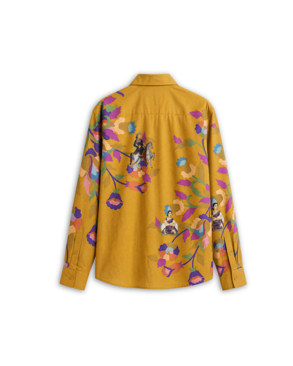 Kalighat Floral Graffit Shirt Women - Naymish Designs