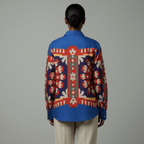 Kanaat - Blue Shirt for Women in Cotton and LInen - Naymish Designs