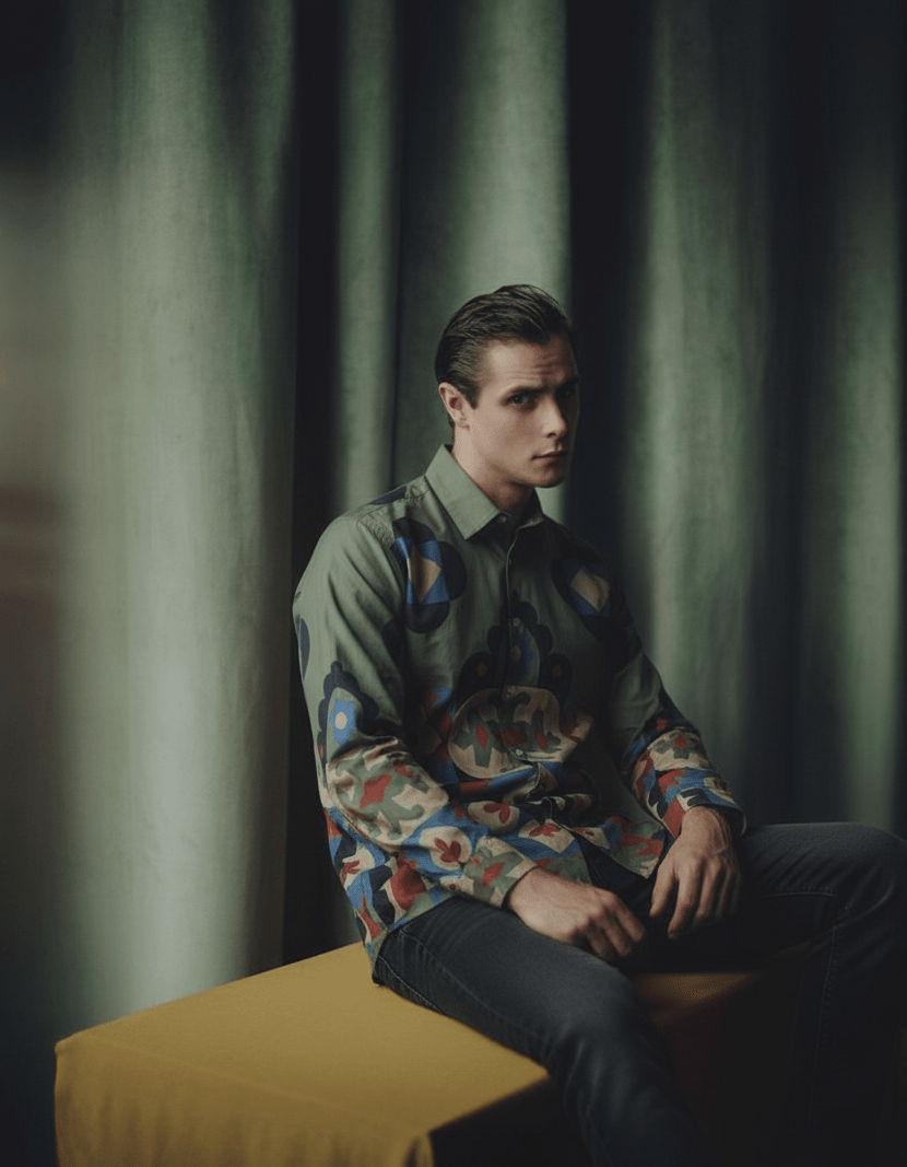 Kilim Edit No 7 - Luxury Designer Shirt | Soft Cotton or Pure Linen | Partywear shirt for Men - Naymish Designs