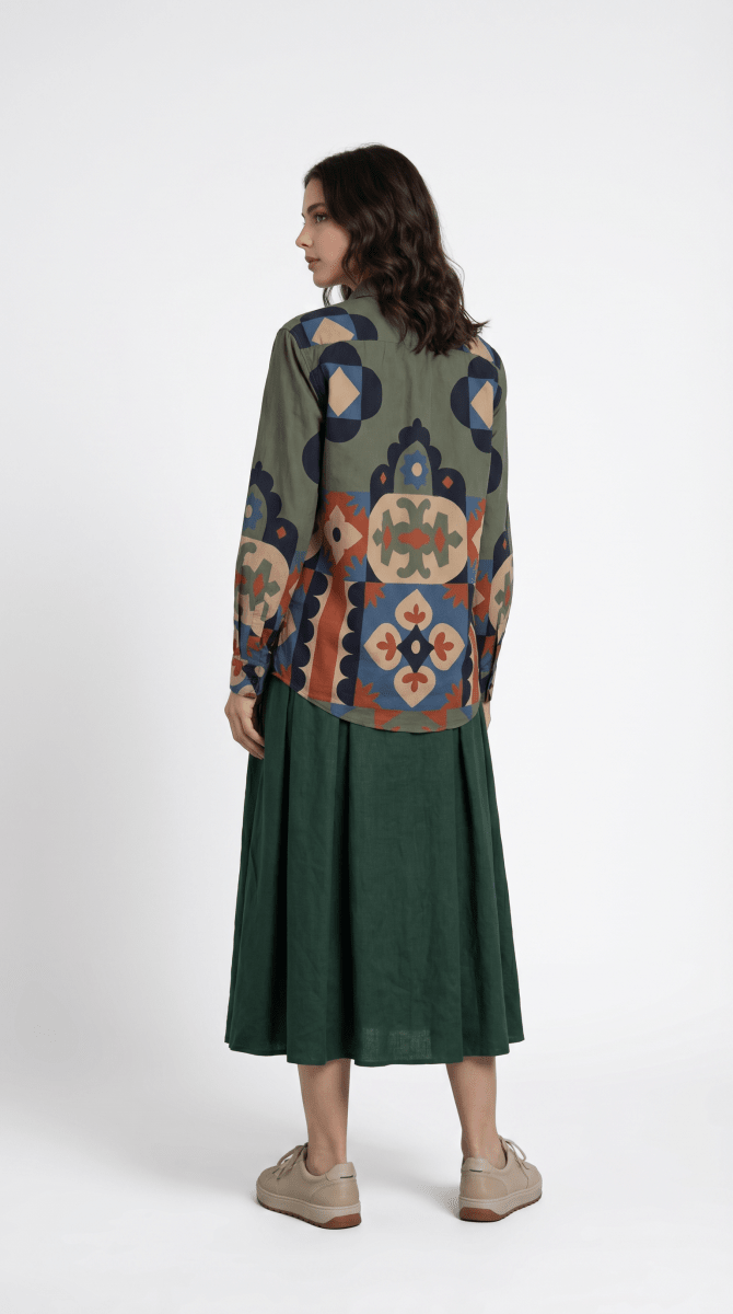Kilim Shirt Women - Luxury Designer | Soft Cotton or Pure Linen  - Naymish Designs