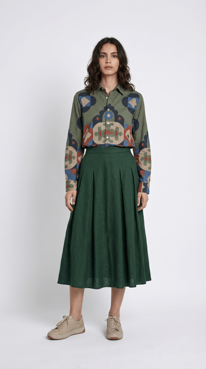Kilim Shirt Women - Luxury Designer | Soft Cotton or Pure Linen  - Naymish Designs