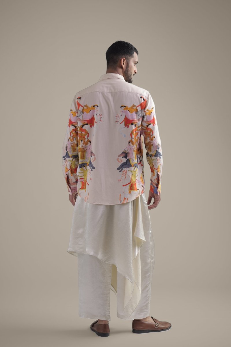 Kirtharjuna Shirt - Men - Off White - Giza Cotton - Naymish Designs