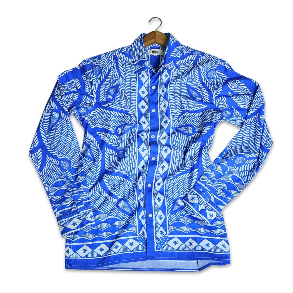 Madhubani - Luxury Designer Shirt | Soft Cotton or Pure Linen | Partywear shirt for Men - Naymish Designs