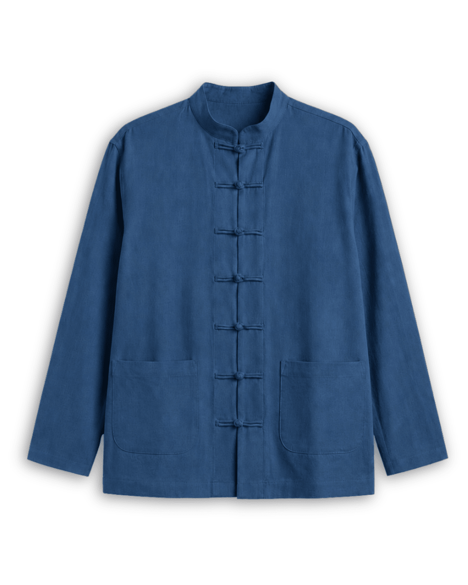 Mandarin Shirt by Naymish - Available in Offwhite, Blue, Black or Green - Naymish Designs