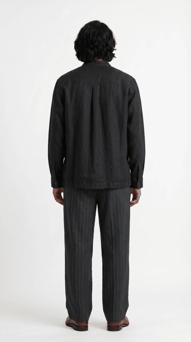 Mandarin Shirt by Naymish - Available in Offwhite, Blue, Black or Green - Naymish Designs