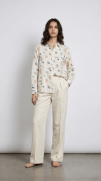 Marine Life Coral Shirt for Women in Linen - Naymish Designs