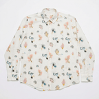 Marine Life Coral Shirt Men - White Available in Cotton and Linen - Naymish Designs