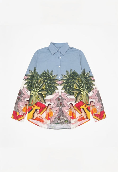 Medieval Backyard - Holiday Shirts Men Available in Linen - Naymish Designs