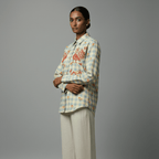 MM Shirt Women - Memento Mori Checks Shirt for Women - Luxury Designer | Soft Cotton or Pure Linen  - Naymish Designs