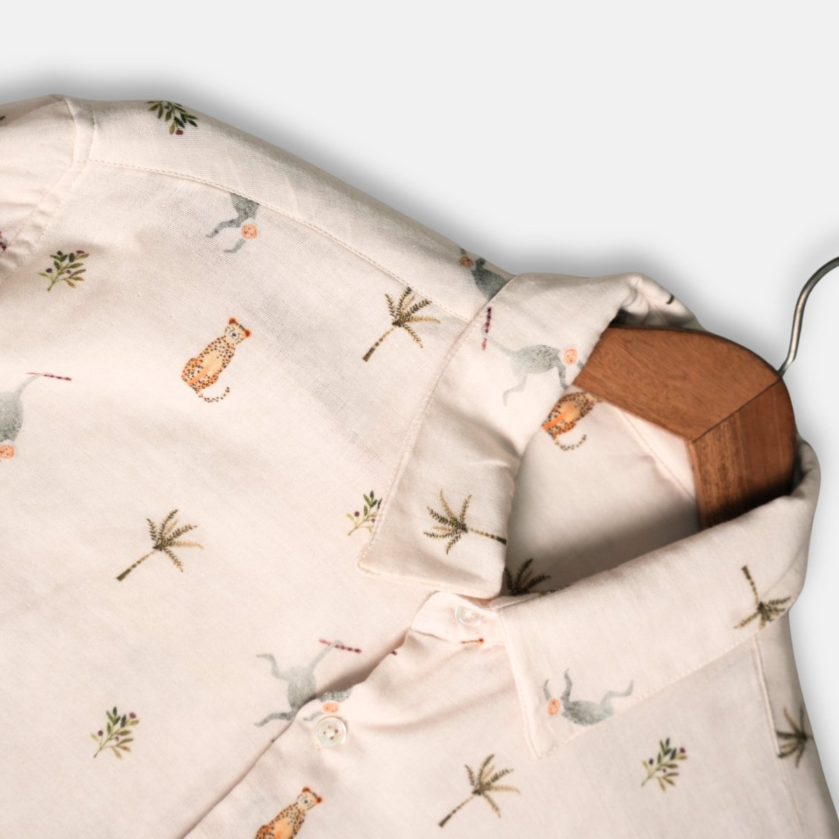 Monkey Cheetah - Luxury Designer Shirt | Soft Cotton or Pure Linen | Partywear shirt for Men - Naymish Designs