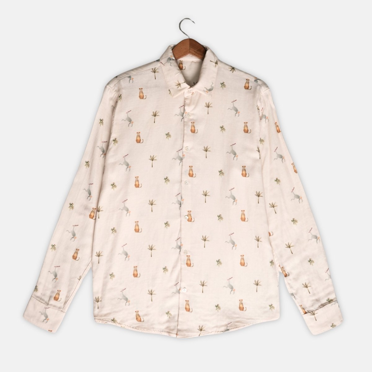 Monkey Cheetah - Luxury Designer Shirt | Soft Cotton or Pure Linen | Partywear shirt for Men - Naymish Designs