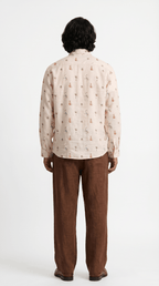 Monkey Cheetah shirt Men - Luxury Designer Shirt | Pure Linen | Partywear shirt for Men - Naymish Designs