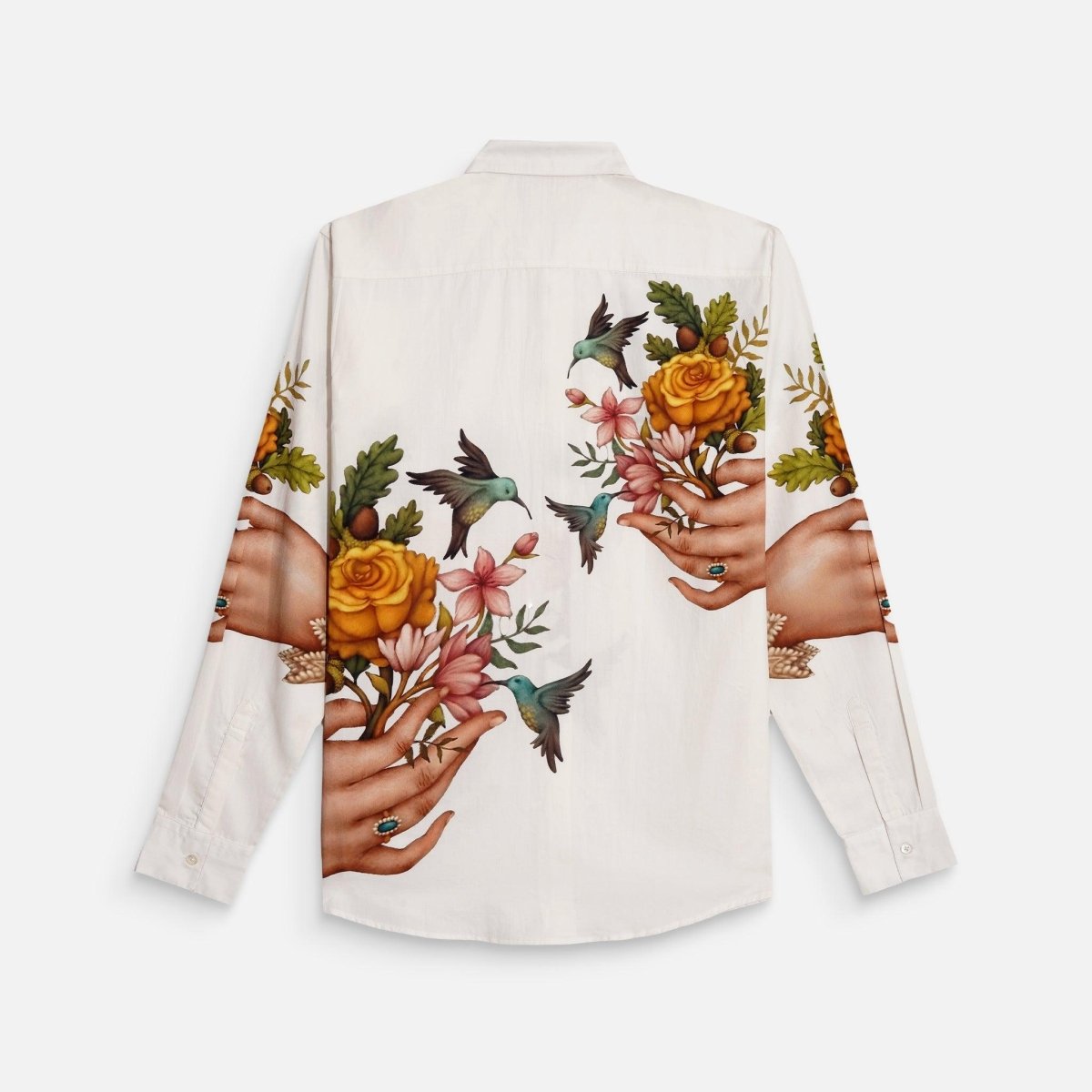 Nature's Love Affair - Luxury Designer Shirt | Soft Cotton or Pure Linen | Partywear shirt for Men - Naymish Designs