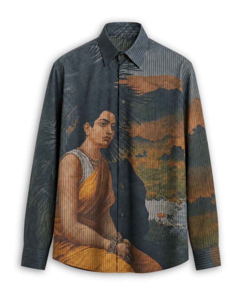 Naymish Cotton Men Shirt — RRV - Seetha - Brown - Naymish Designs