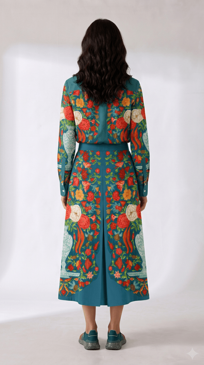 Naymish Cotton Women Coord Set — Spring Bloom — Floral — Resort Wear - Naymish Designs
