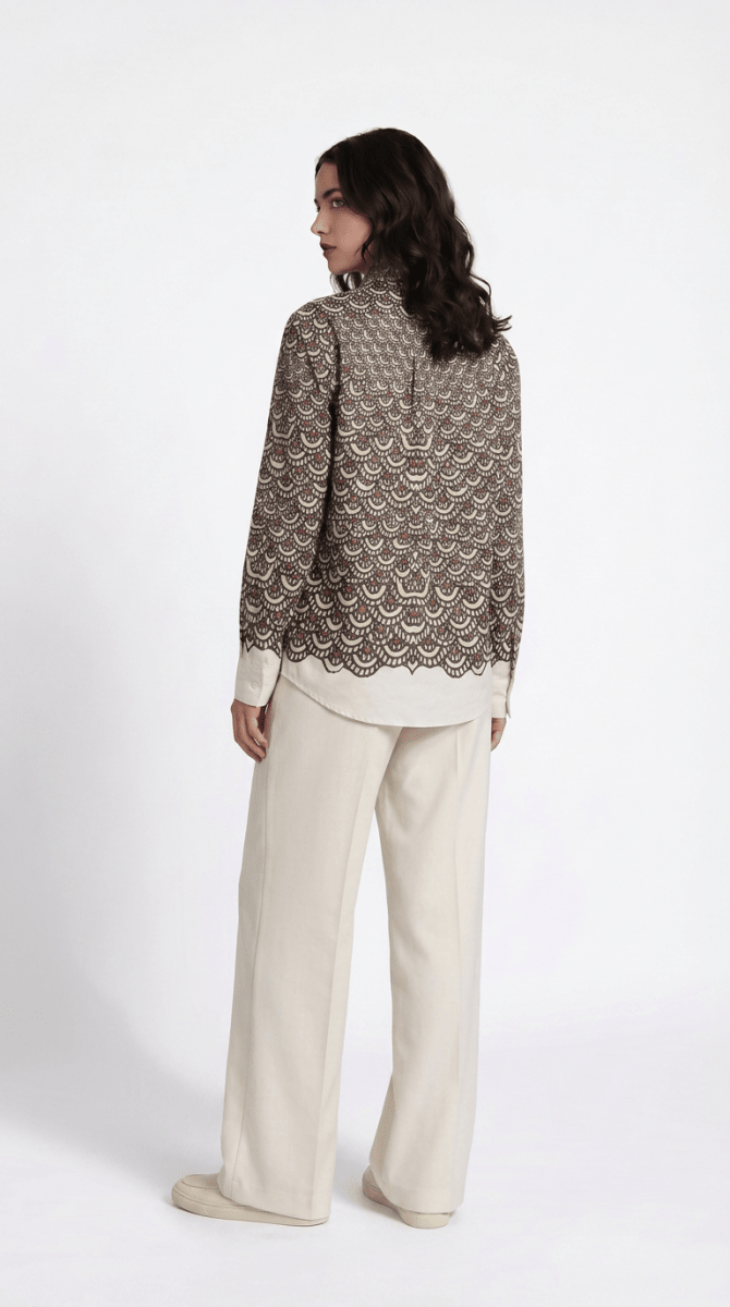 Naymish Cotton Women Shirt — Fish Scale — Black — Signature Wear - Naymish Designs