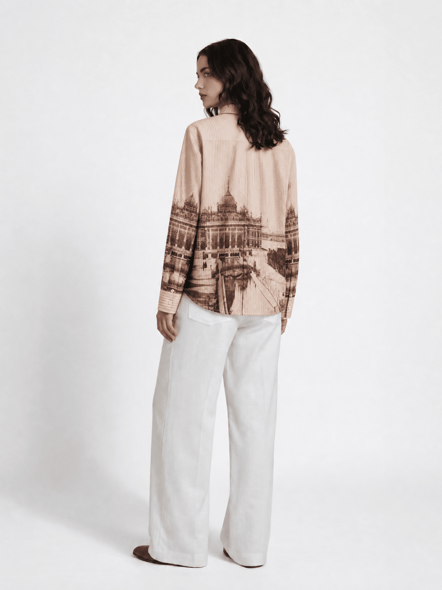Naymish Cotton Women Shirt — Lucknow — Brown — Signature Wear - Naymish Designs