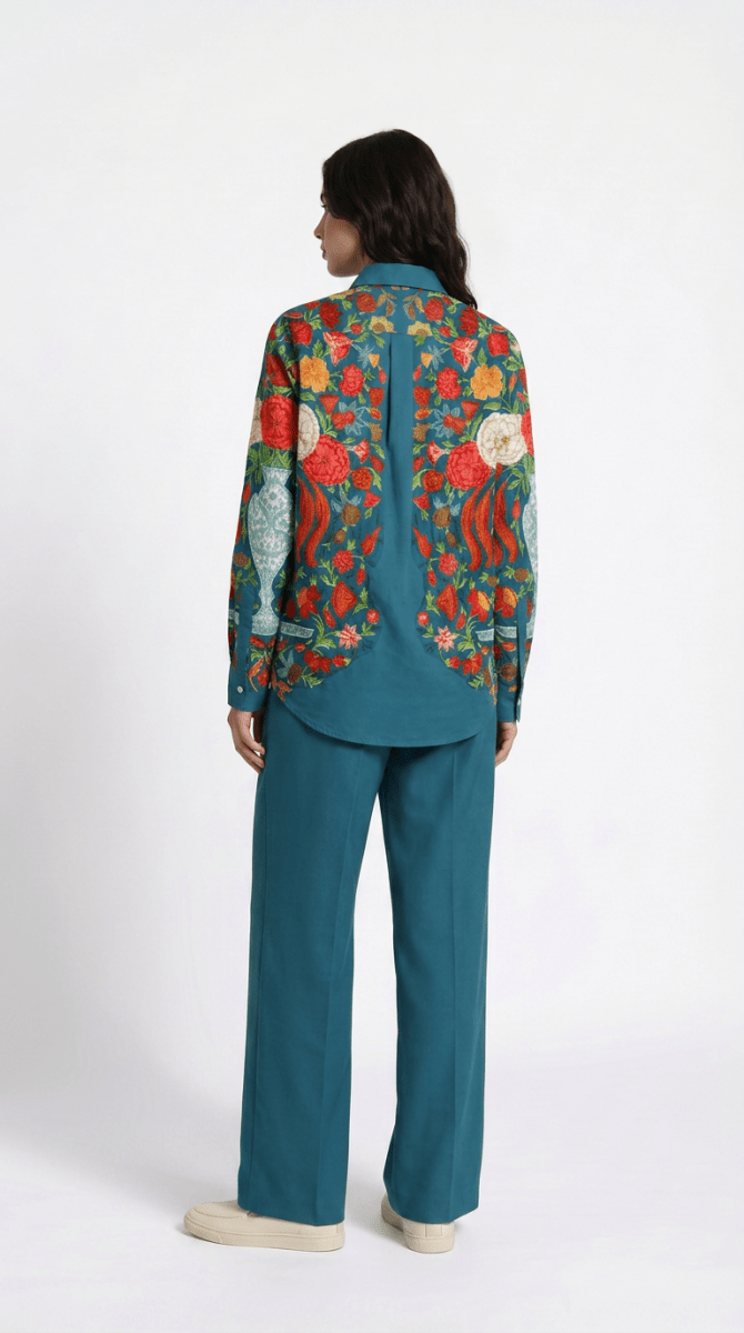 Naymish Cotton Women Shirt — Spring Bloom — Floral — Signature Wear - Naymish Designs
