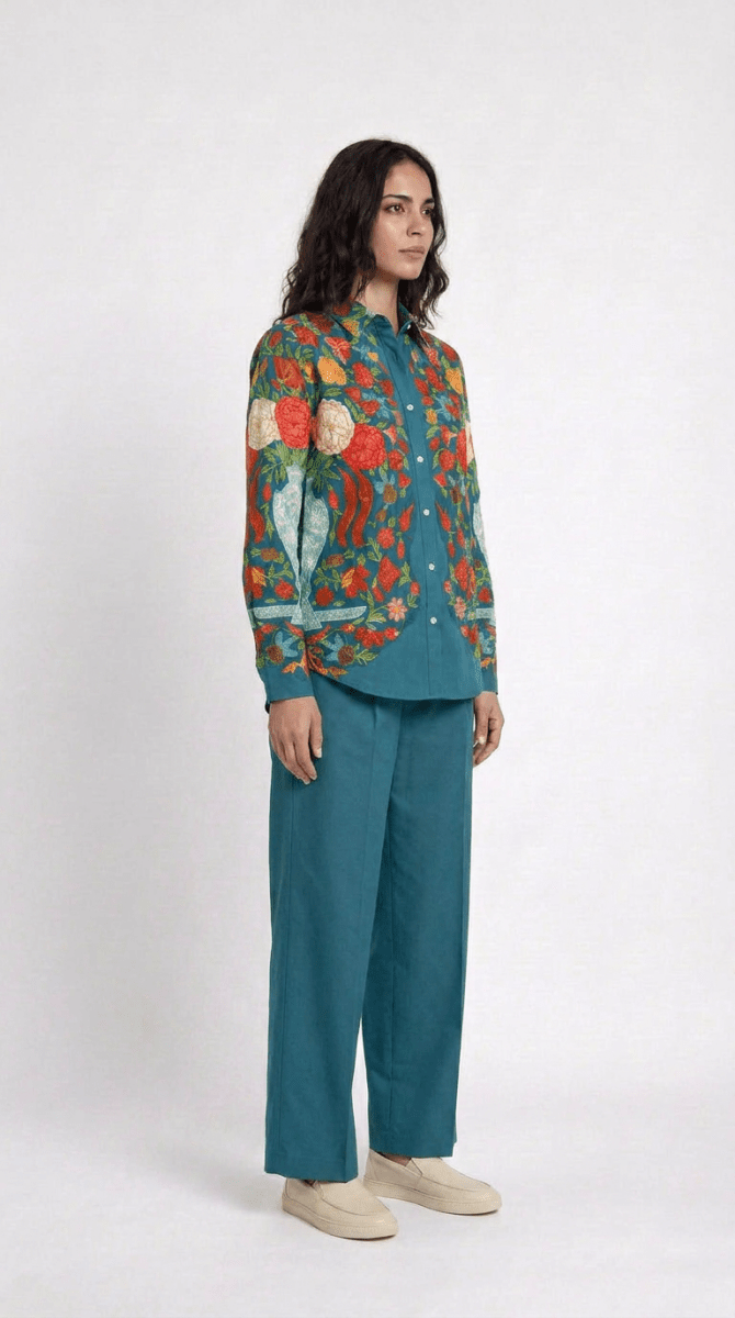 Naymish Cotton Women Shirt — Spring Bloom — Floral — Signature Wear - Naymish Designs