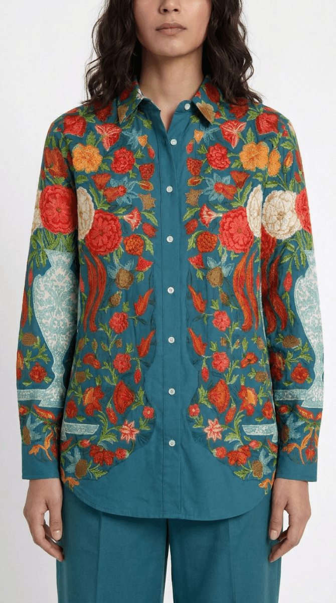 Naymish Cotton Women Shirt — Spring Bloom — Floral — Signature Wear - Naymish Designs